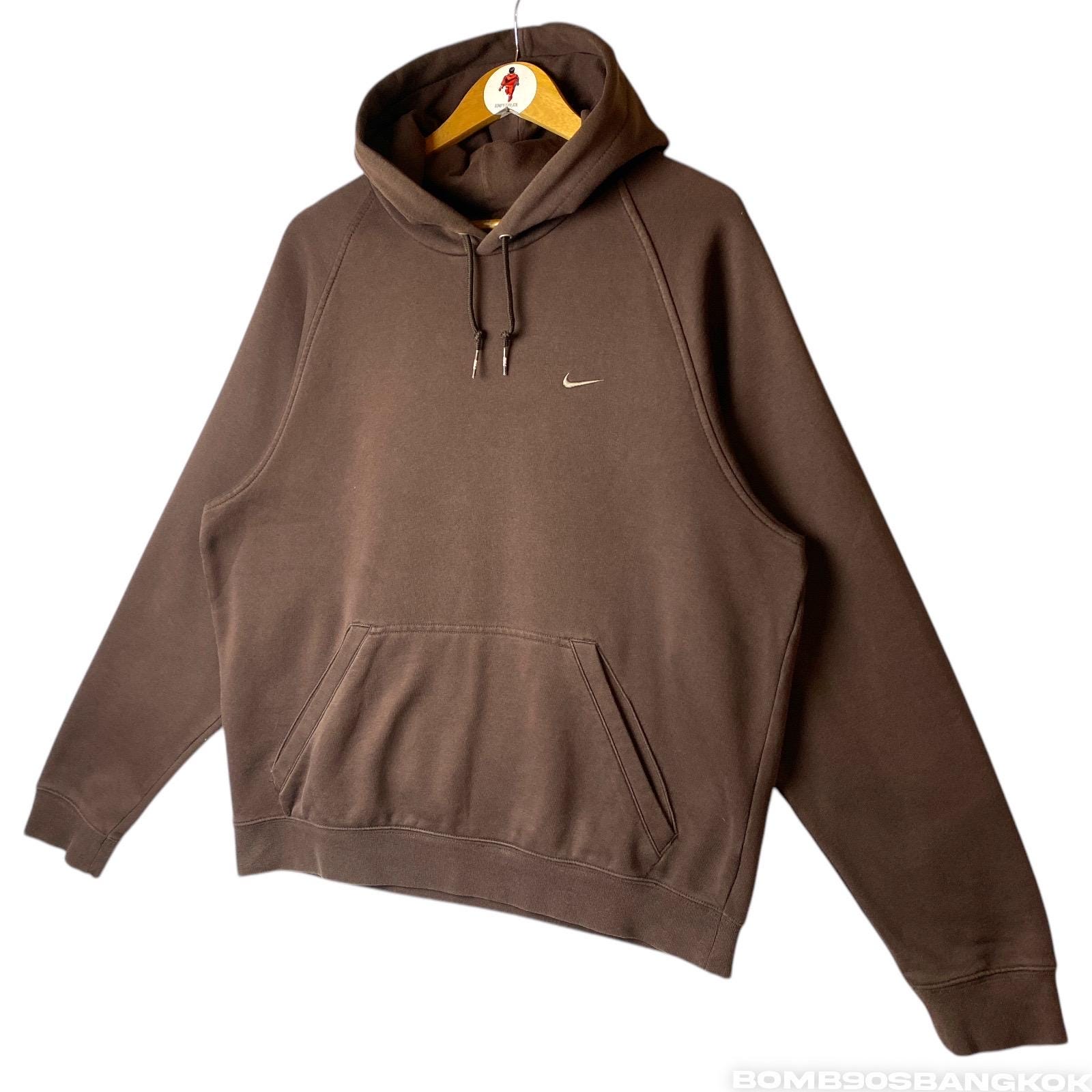 nike vintage hoodie brown