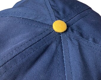 Casquette Vintage Université Du Michigan – Velours Côtelé Bleu, Snapback 90s Made In USA – Un Bijou!