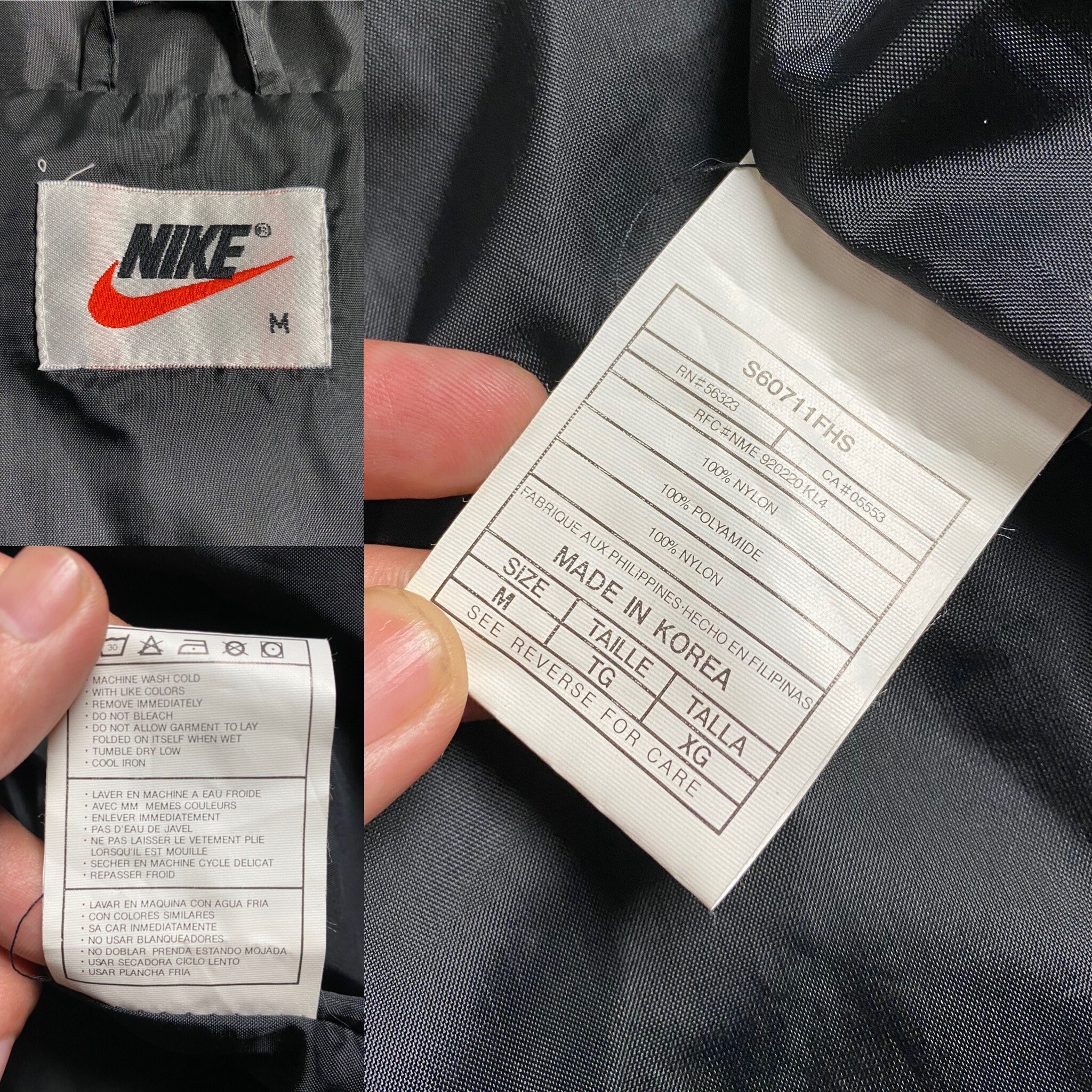 Vintage 90s NIKE Big Swoosh Jacket Embroidered Big Logo Full