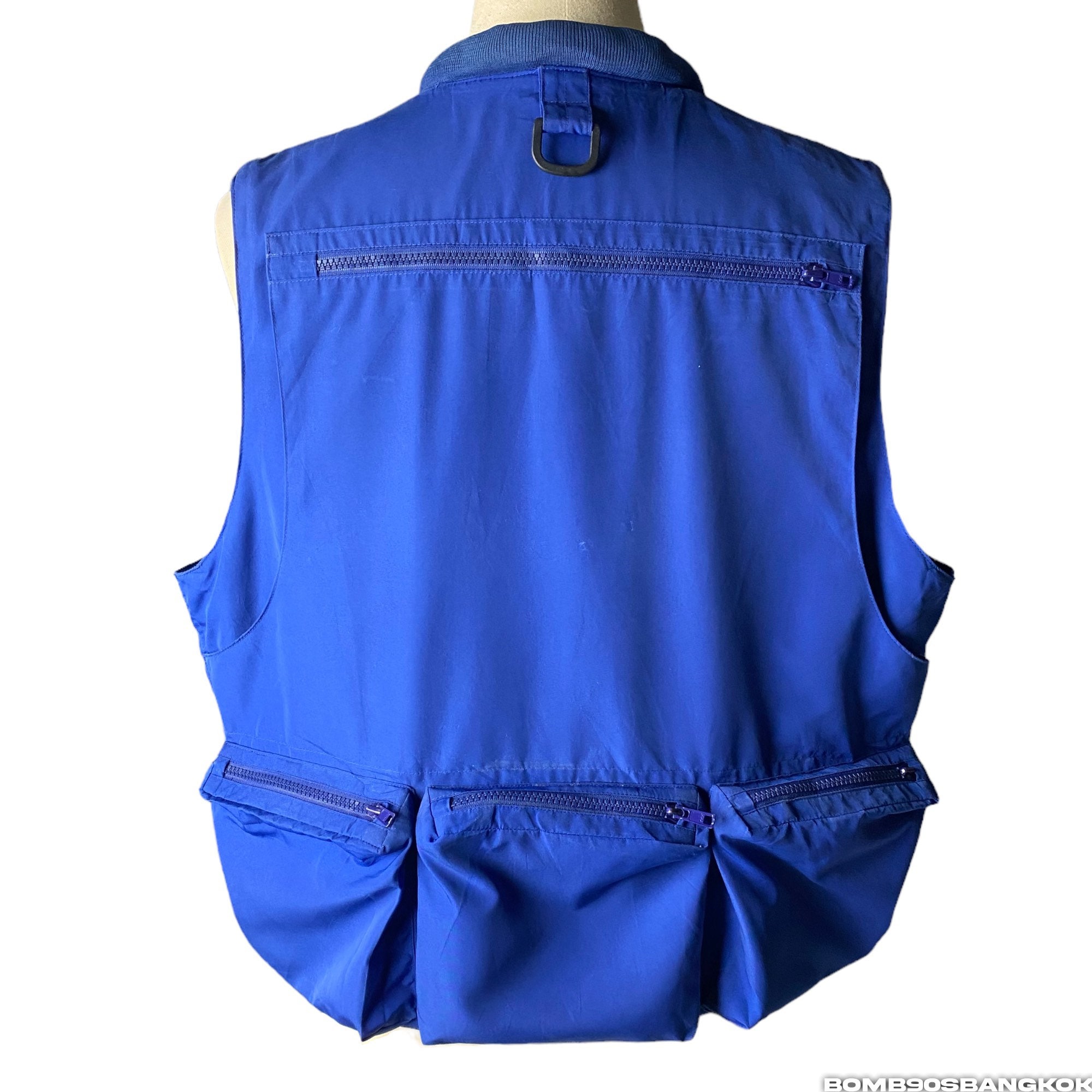 Rarelyvintage 90s POLO Hi tech Pocket Vest Jacket by Ralph Lauren Blue Red Size L Etsy