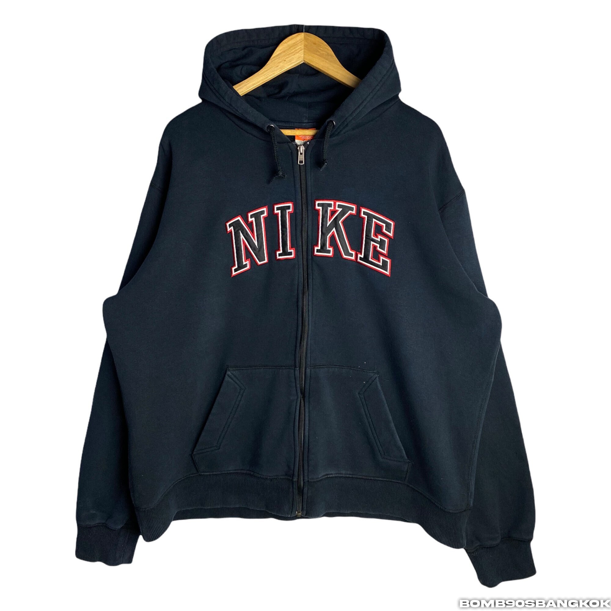 Rarevintage Y2K NIKE Spellout Logo Zipper Hoodie Embroidered - Etsy