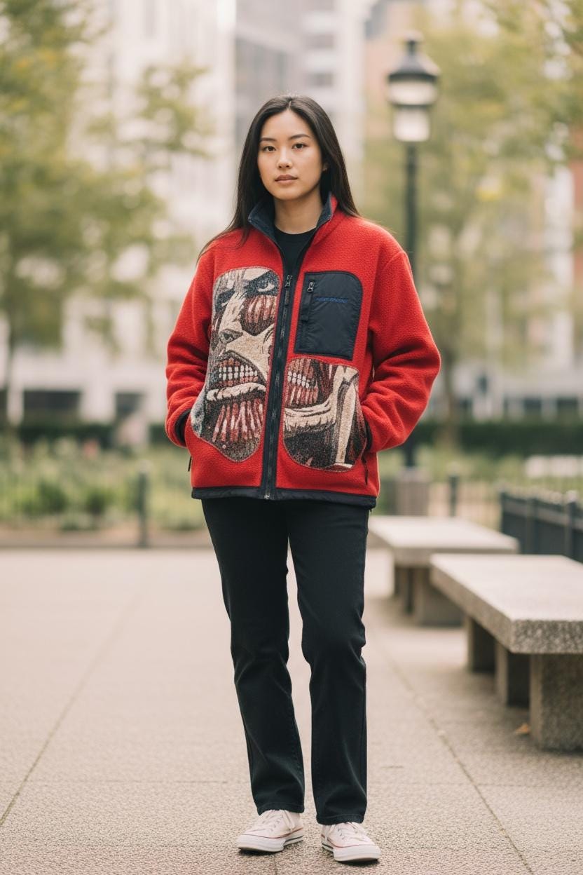 Vintage 90s Polo Sport 'attack on Titan' Fleece Jacket - Size L - Etsy