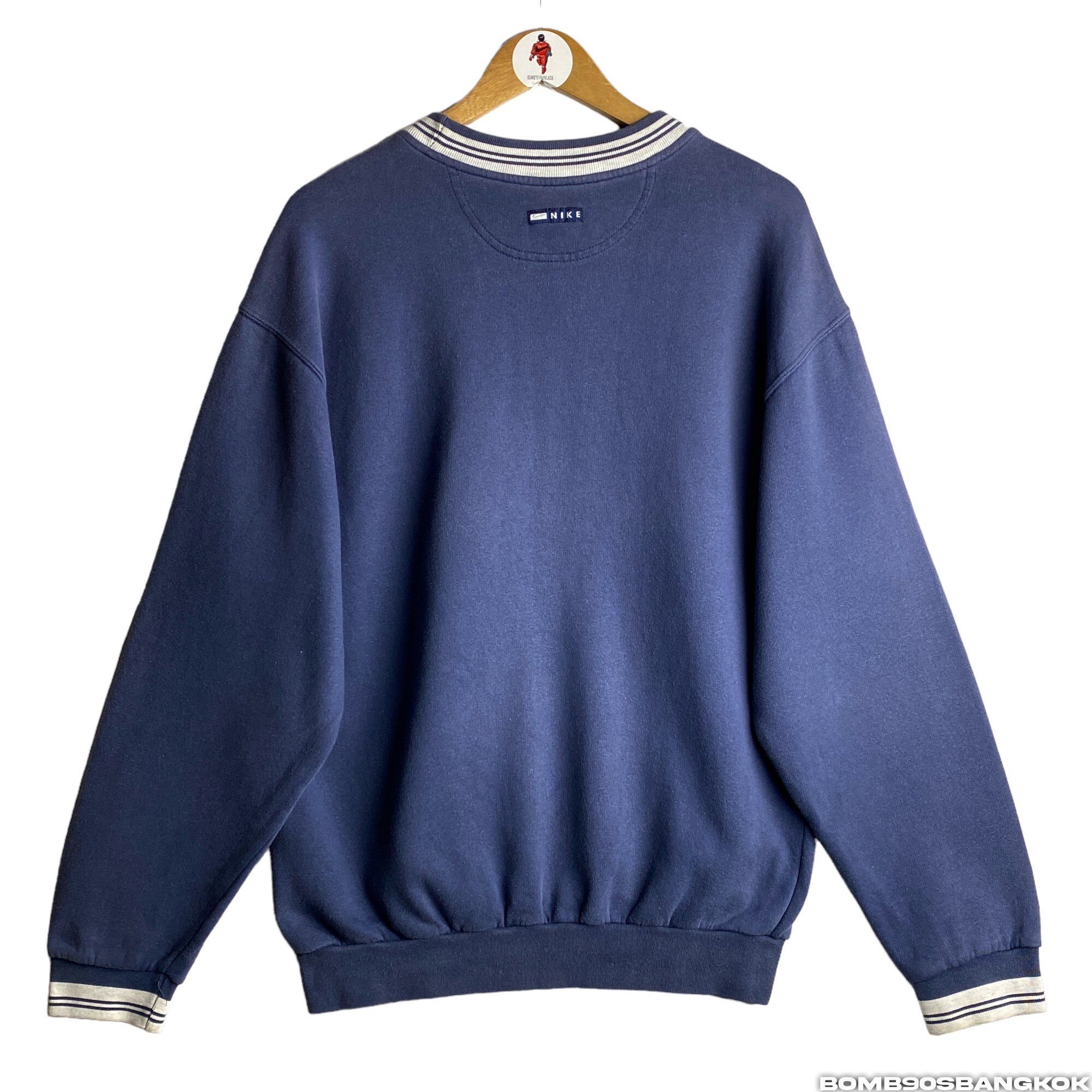 Vintage 90s NIKE Embroidered Big Swoosh Navy Blue Crewneck - Etsy Ireland