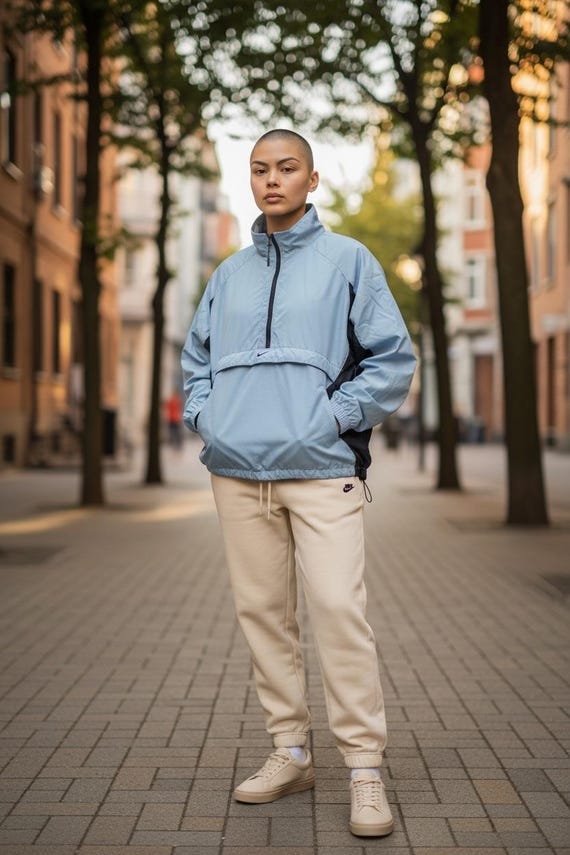 Vintage Y2K Nike Anorak Jacket, Blue Central Swoosh - Etsy