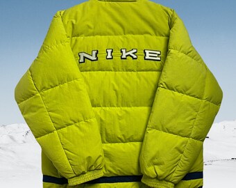 nike rare 90s reversible spell out puffer jacket