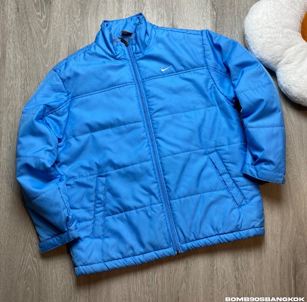 Nike puffer jacket blue online