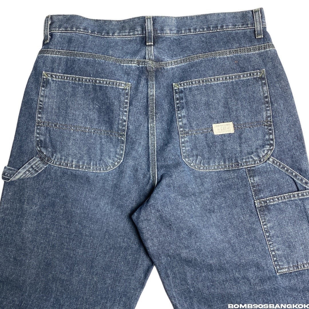 Vintage GAP Carpenter Jeans: Y2K Skateboard Style, Made in USA 