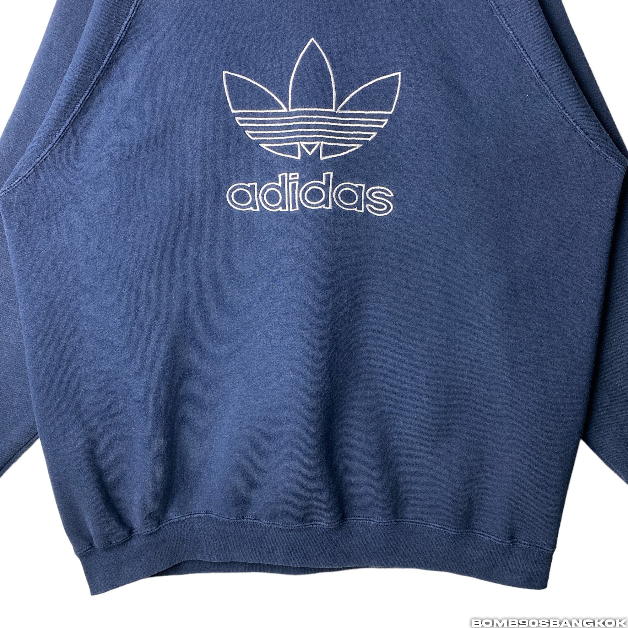 ★adidas★ sweatshirt navy IR7596 adidas Crewneck x Sporty & Rich in Navy Blue | SVD USA