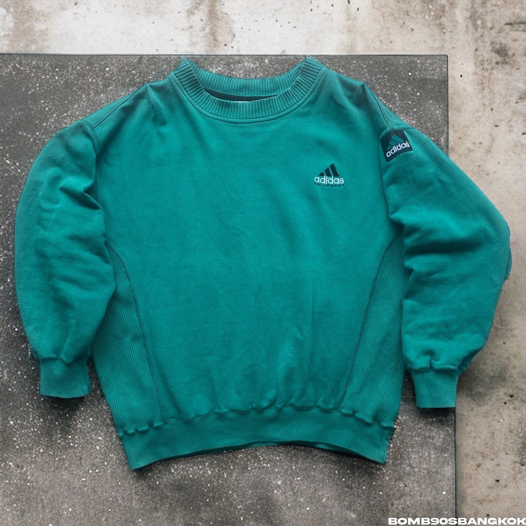 90s adidas EQT スウェット 名作 80s vintage Vintage 90s Adidas Equipment Sweatshirt: Embroidered Logo