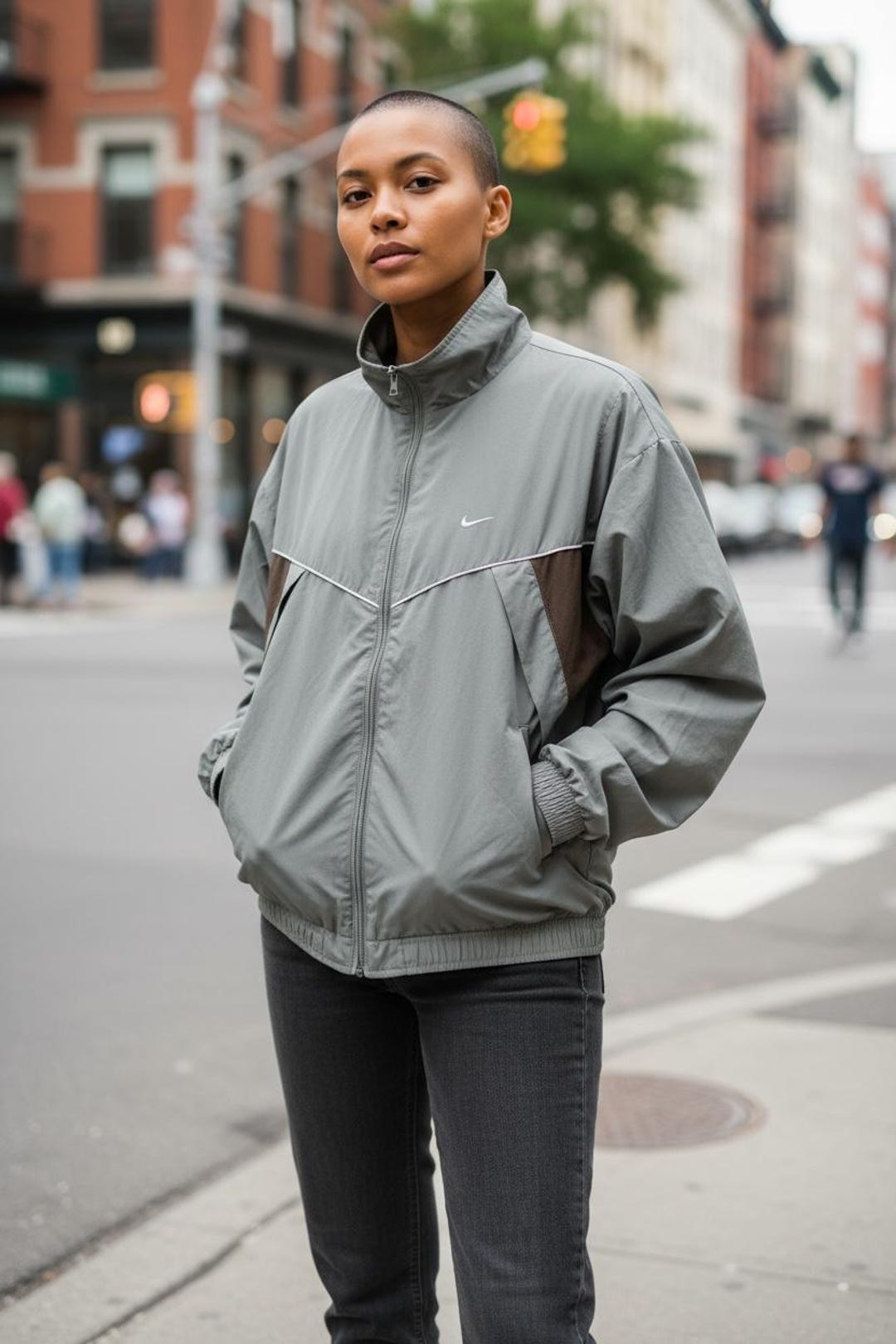 Nike グレー ウィンドブレーカー PARIS IENA Nike グレー ウィンド