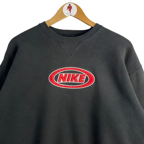 トップス 90s NIKE Logo Crewneck Sweatshirt L Vintage 90s Nike Bootleg Embroidered Logo Crewneck