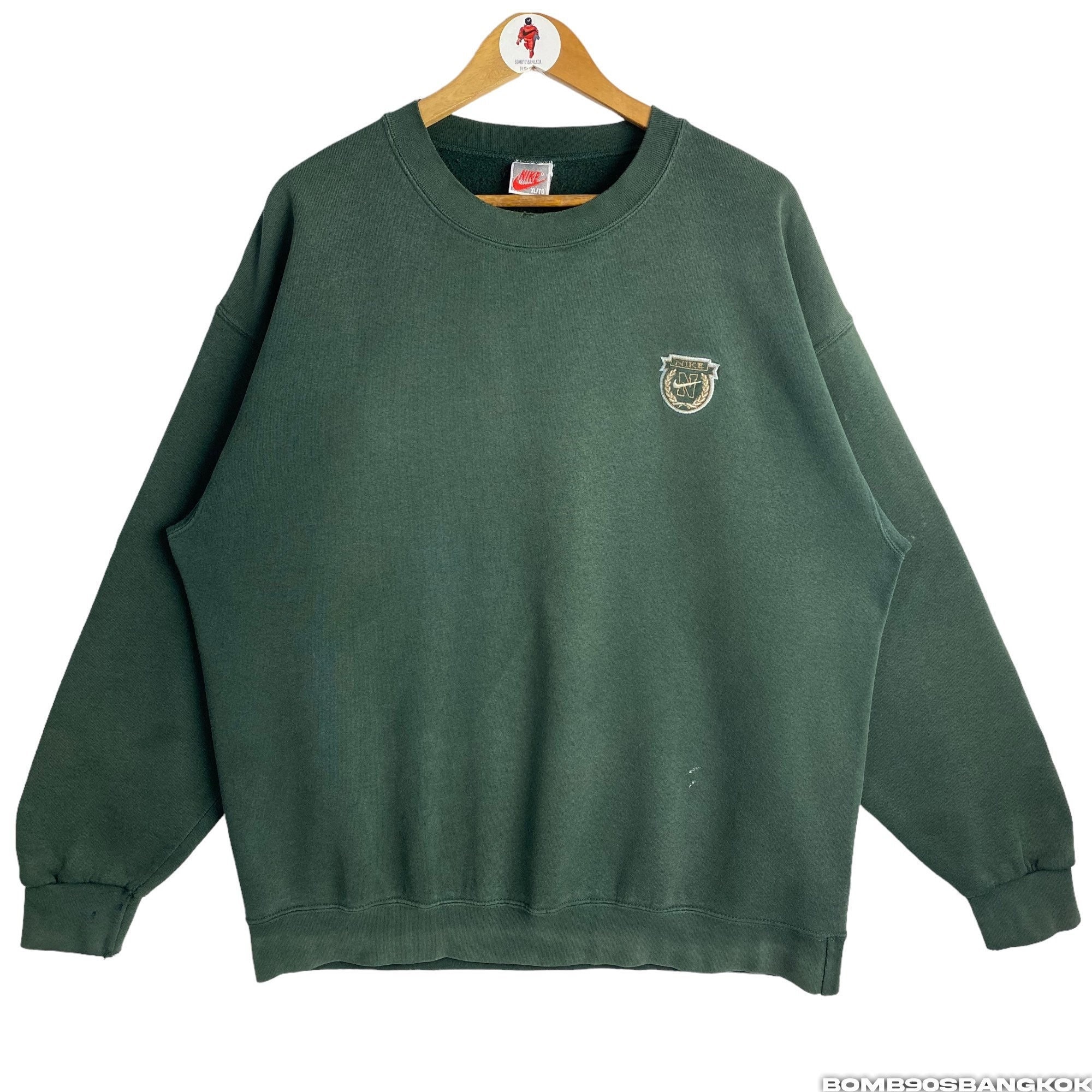 Rarevintage OG 90s NIKE Forest Green Crewneck Embroidered - Etsy