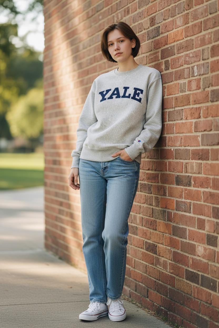 ジ*9様 Champion Yale Reverse Weave 90s XL Vintage 90s Champion Reverse Weave YALE Embroidered Sweatshirt - Etsy