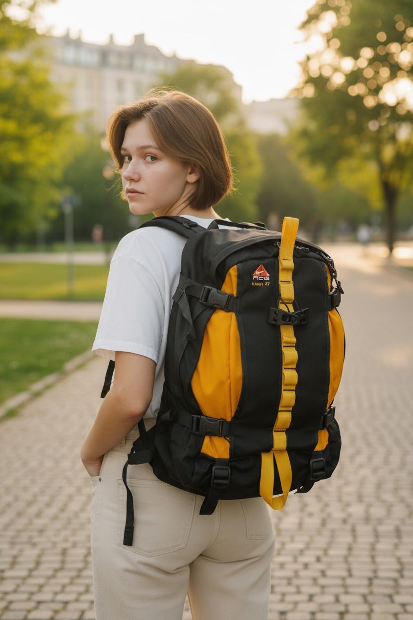 Rare!! Vintage NIKE 'all Conditions Gear' Backpack Yellow / Black