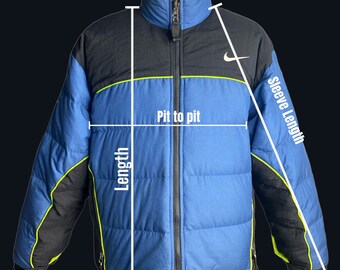 ジャケット・アウター 90s NIKE ACG PUFFER JACKET Down jacket Vintage 90s NIKE ACG Blue 2 Layer Color-block Embroidered
