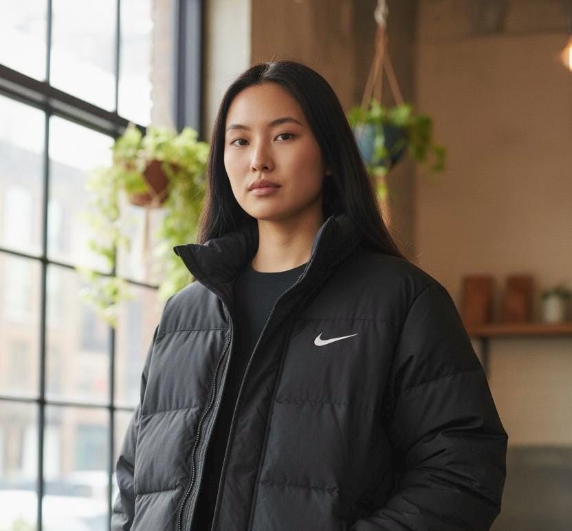 Vintage NIKE Goose Down Puffer Jacket, Black Long Sleeve (XL) - Etsy