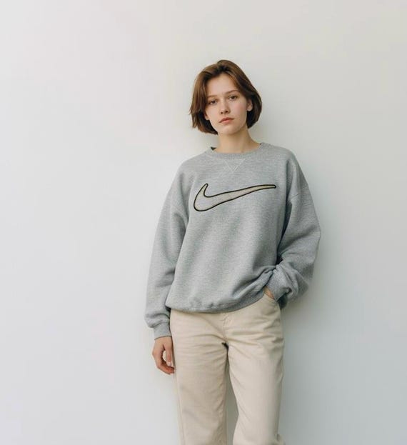 90年代ヴィンテージ NIKE ビッグスウッシュ クルーネック スウェット 