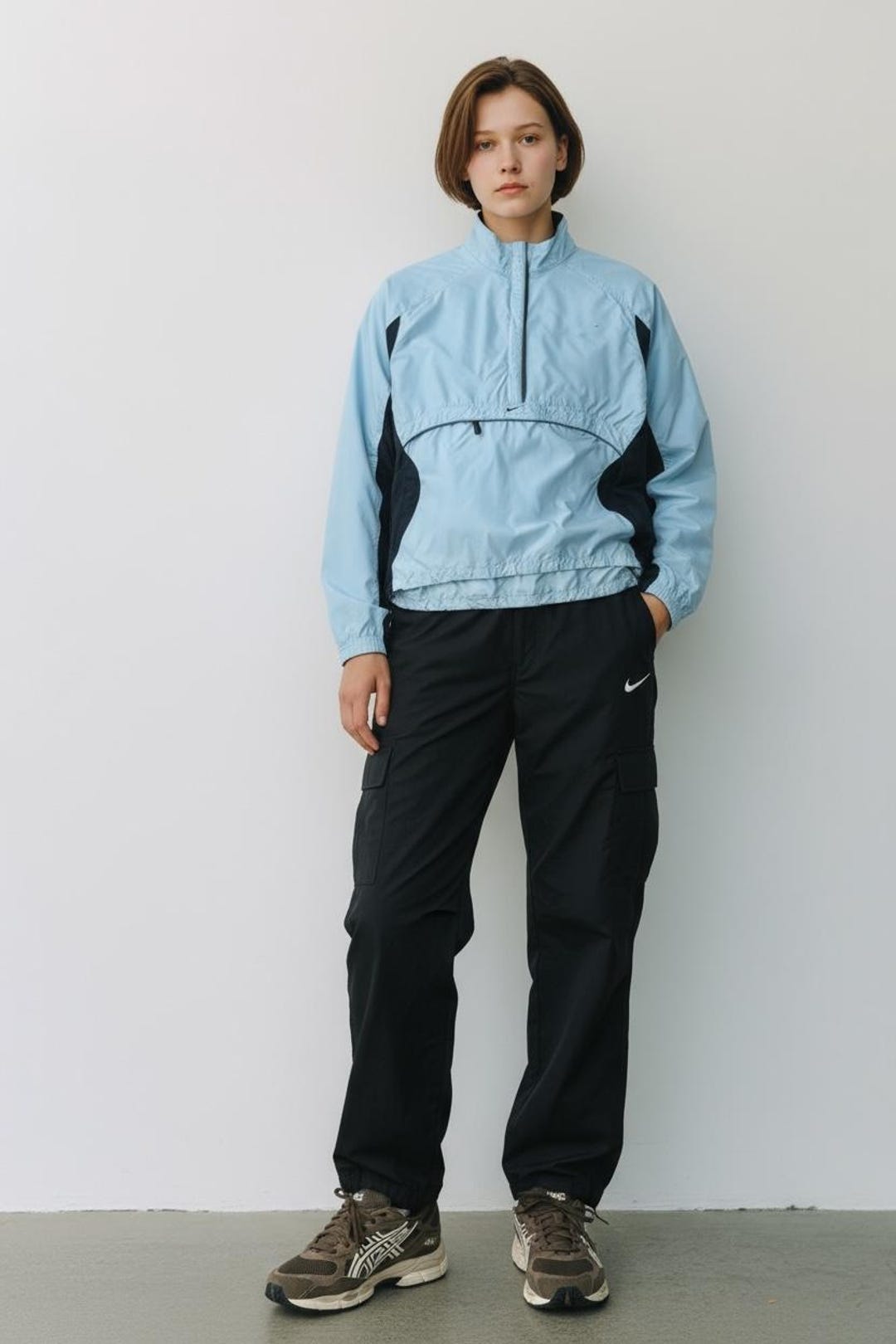 Vintage Y2K Nike Anorak Jacket, Blue Central Swoosh - Etsy