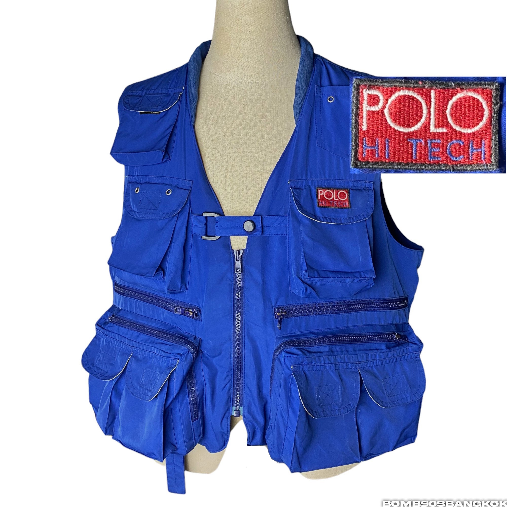 Rarely!!vintage 90s POLO Hi-tech Pocket Vest Jacket by Ralph Rarely!!vintage 90s POLO Hi-tech Pocket Vest Jacket by Ralph