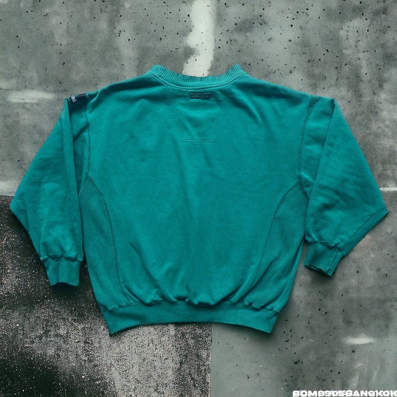 Vintage 90s Adidas EQT Green Embroidered Crewneck Sweatshirt