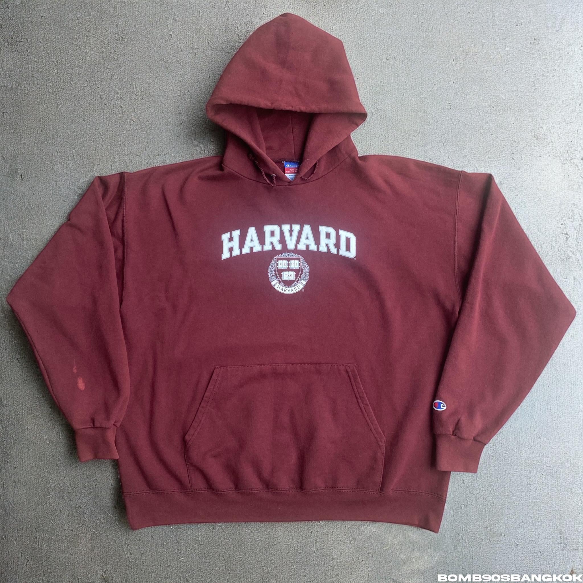 Vintage 90s Champion Harvard Hoodie Sweatshirt - Size XL - Etsy