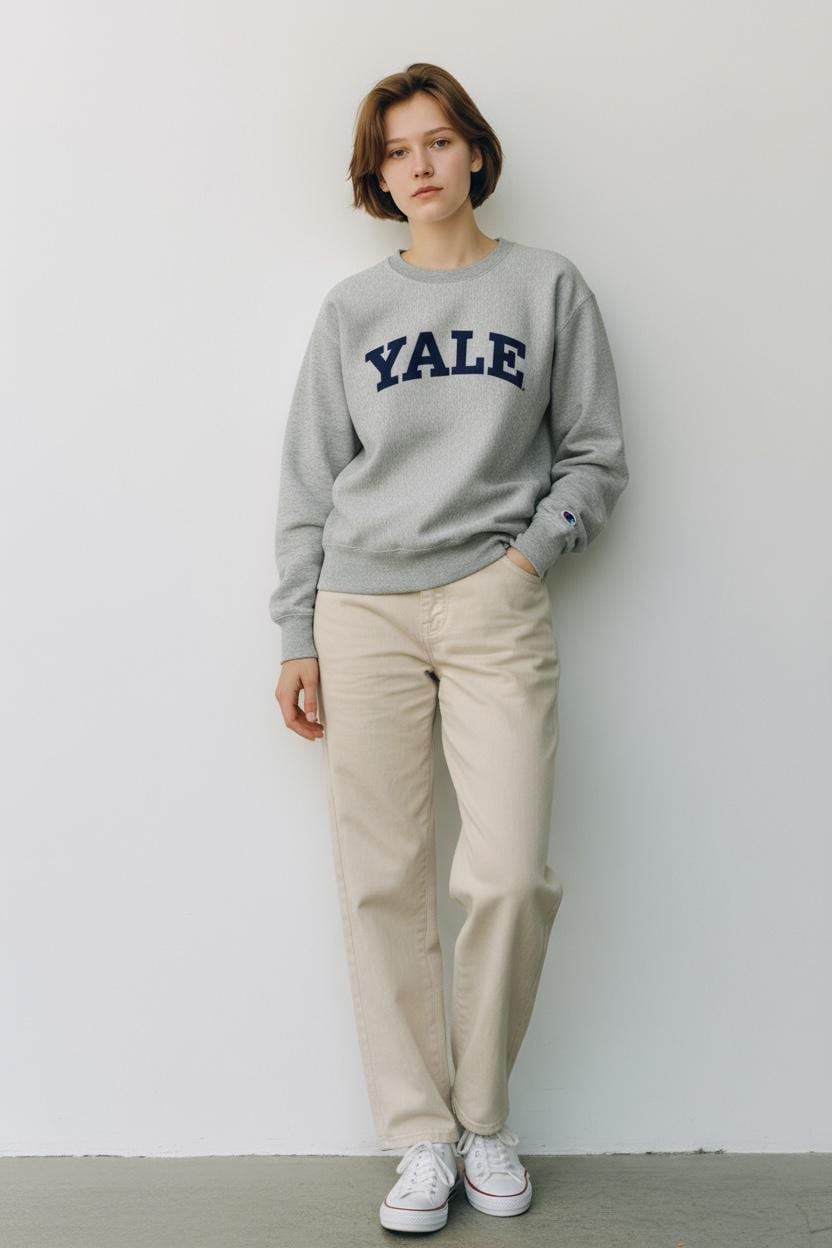 Vintage 90s Champion Reverse Weave YALE Embroidered Sweatshirt - Etsy