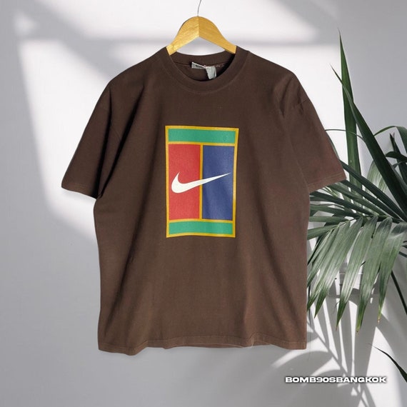 Vintage 90s NIKE Court Big Logo / Tennis Print Agassi Vintage 90s NIKE Court Big Logo / Tennis Print Agassi
