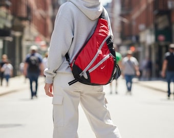 Rare!! Vintage NIKE Embroidered Swoosh Sling Bag Single Strap