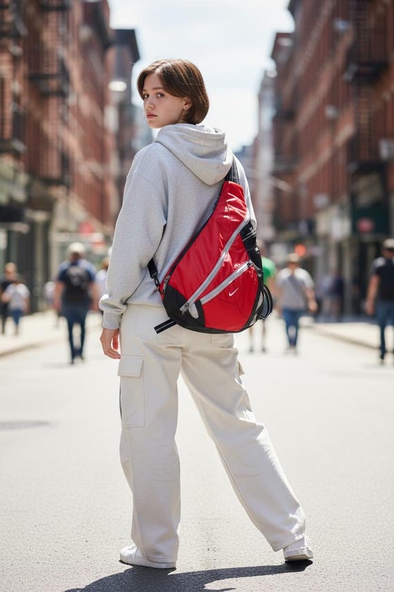 Rare!! Vintage NIKE Embroidered Swoosh Sling Bag Single Strap