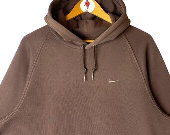 brown vintage nike hoodie