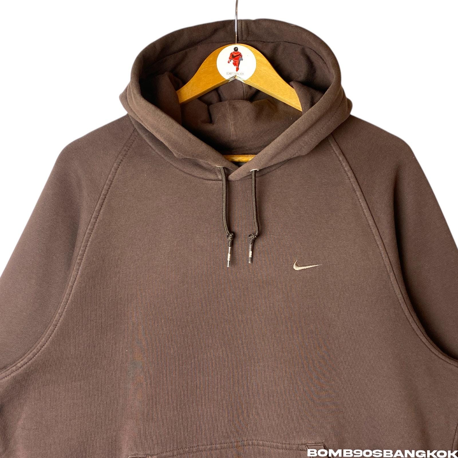vintage nike hoodie brown