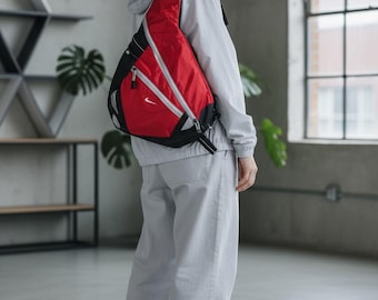 Rare!! Vintage NIKE Embroidered Swoosh Sling Bag Single Strap