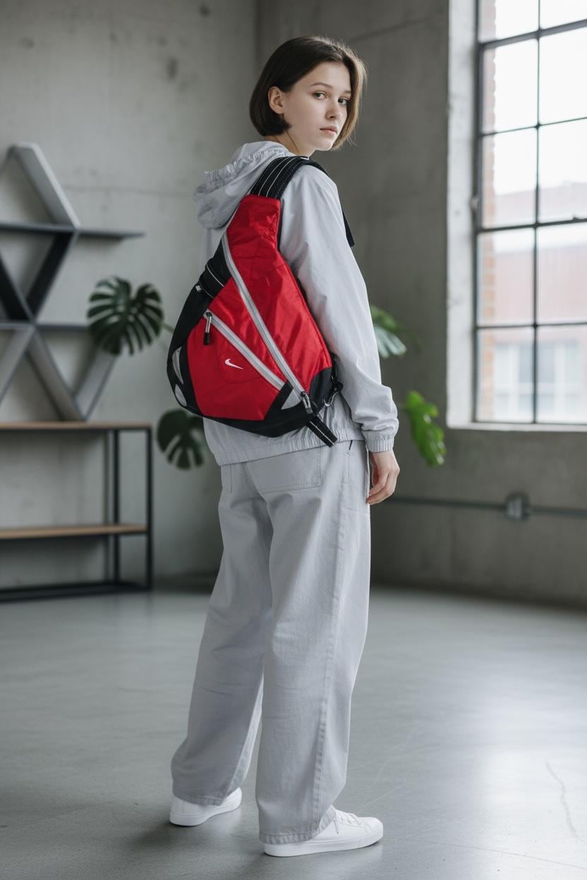 Rare!! Vintage NIKE Embroidered Swoosh Sling Bag Single Strap