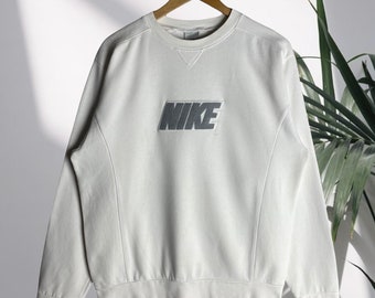 nike spell out sweatshirt white