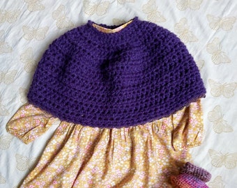 Patrón de poncho infantil a crochet, descarga instantánea