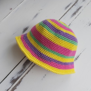 Children&#39;s Bucket Hat Crochet Pattern age 3-5