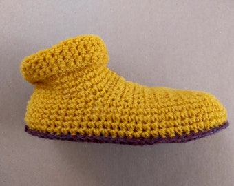 Patrón de crochet para pantuflas de bebé