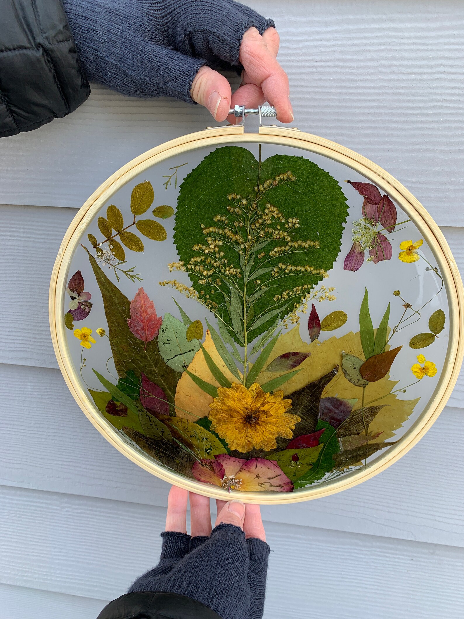 Earth Tones Resin Pressed Flower Arrangement 12 Epoxy Etsy