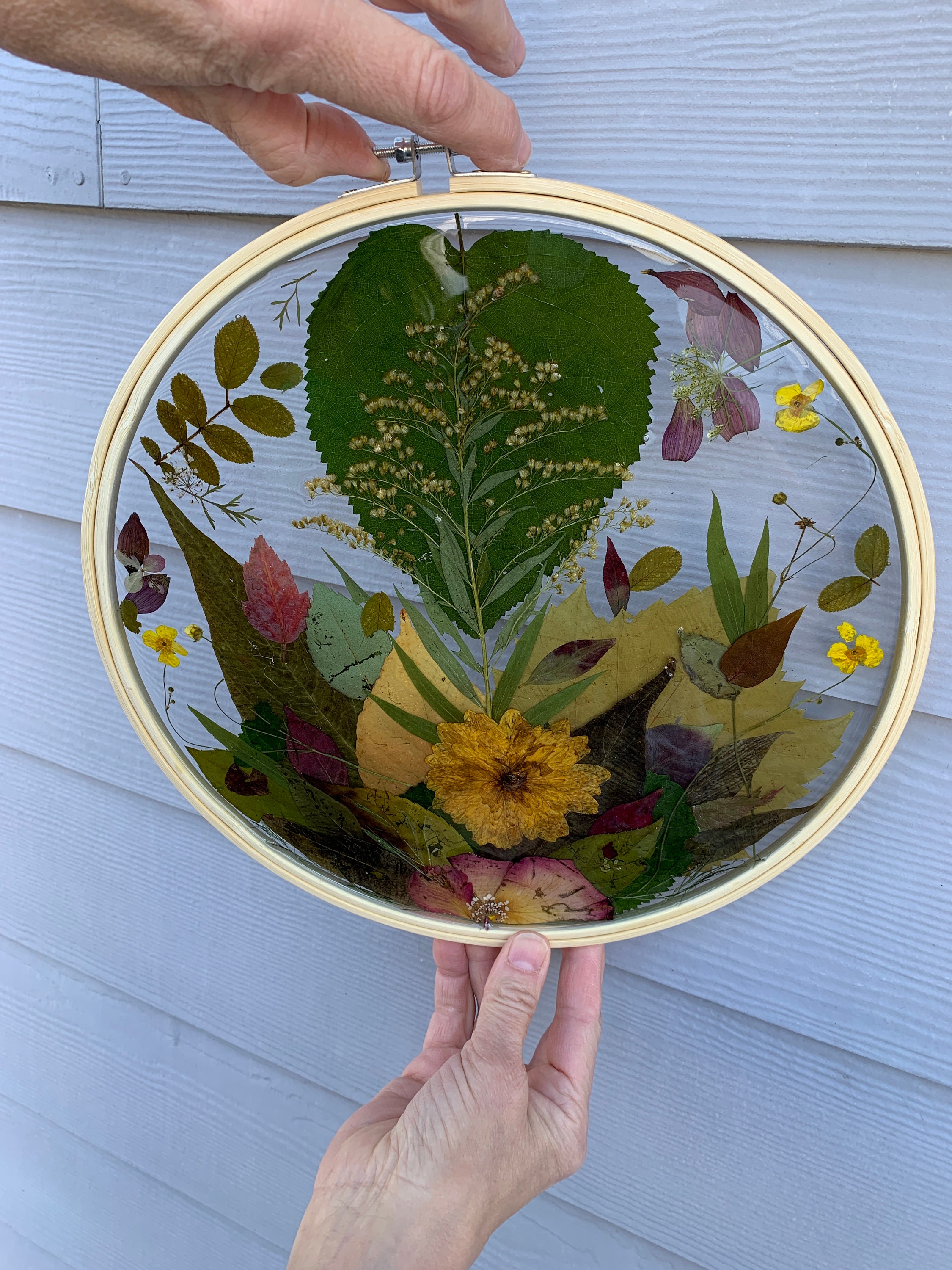 Earth Tones Resin Pressed Flower Arrangement 12 Epoxy Etsy