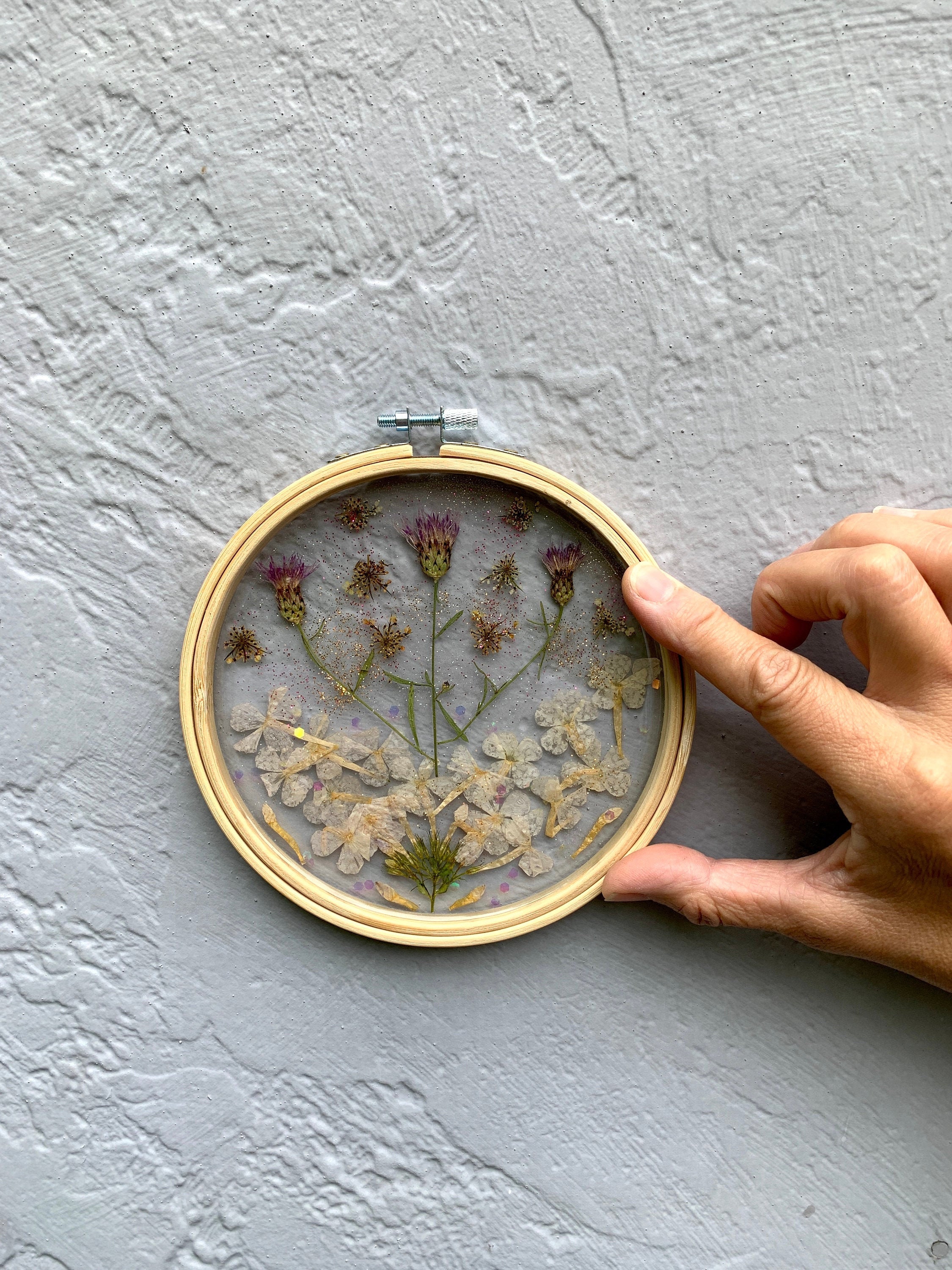 Purple Pressed Flower Arrangement 6 Resin Epoxy Etsy