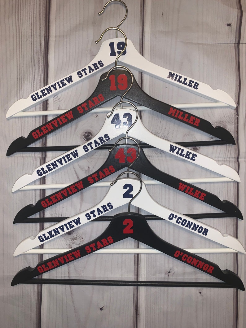 Personalized Jersey Hangers Etsy