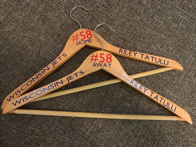 Personalized Jersey Hangers Etsy