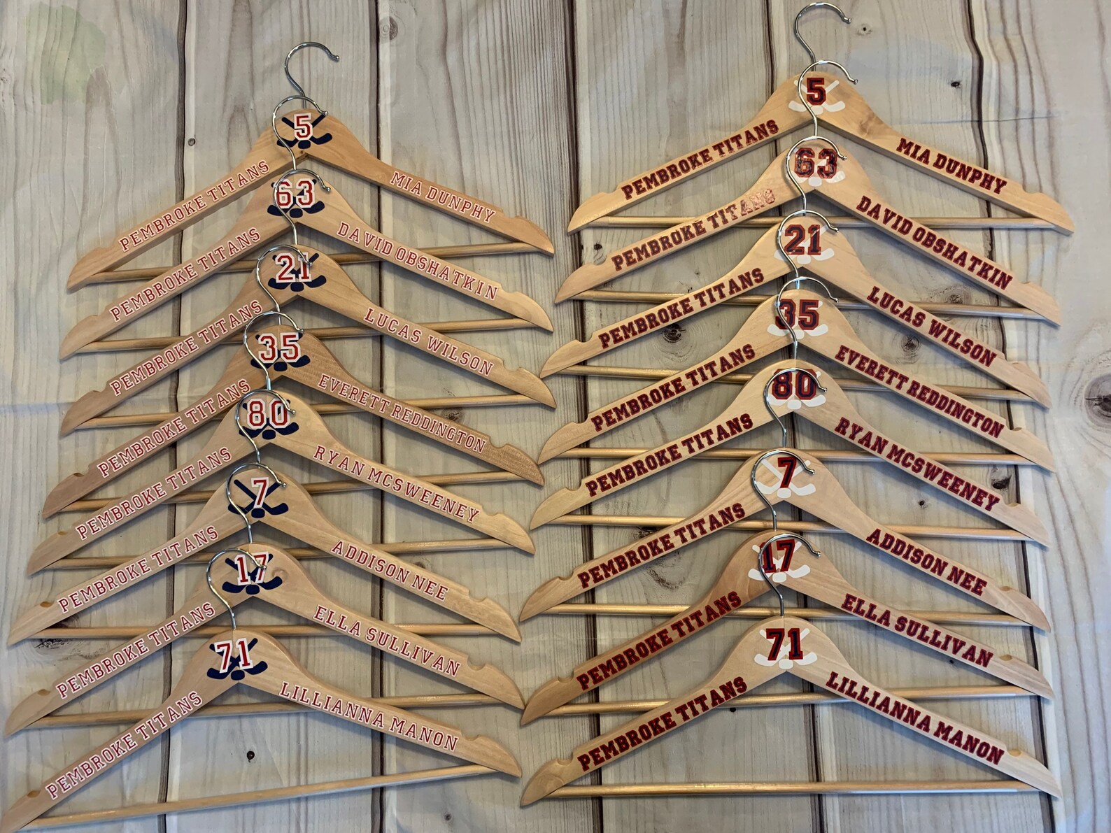 Jersey Display Hangers – Lot Of 3 Black Plastic Hangers, Bent Angle For Framed Jerseys - View #11
