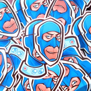 TF2 Spy Wojak Sticker | Glossy Vinyl Gaming Nerd sticker for Laptops, Journals and other Stationary