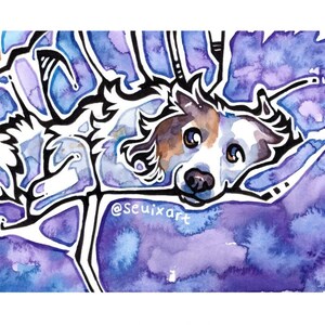 Custom pet portrait painting (watercolour and ink animal artwork)