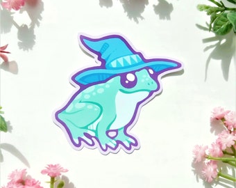 Wizard Frog Sticker | Fantasy Mage Magical Medieval Stationery (Dungeons and Dragons inspired Art)