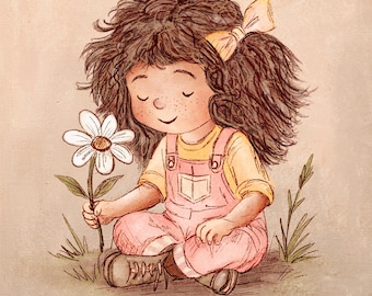 Custom Children's Book Illustration, Whimsical Hand Drawn Artwork,Vintage Style illustration, Digital Download