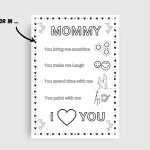 Mother&#39;s Day Printable, All About My Mom, Mothers Day Gift, Card for Mom, Activity Page, Mothers Day Coloring In Page, Mothers Day Activity