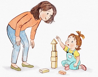 Custom Spot Illustration, Hand Drawn Children's Book Illustration No Background, Vintage Whimsical Character Art for Authors & Publishers