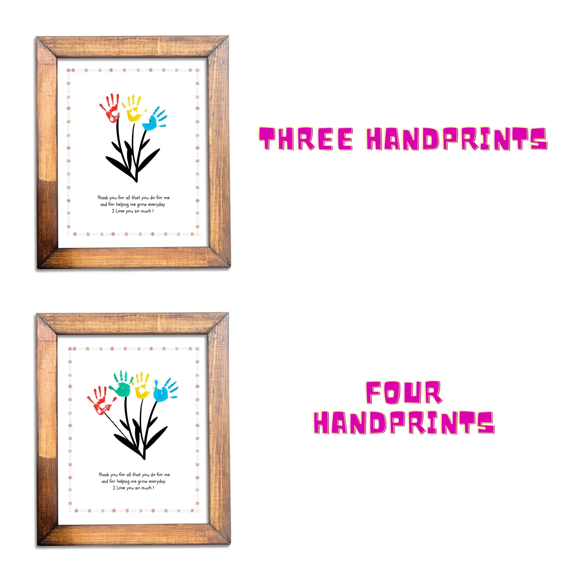 Mom Handprint Art Printable, Mom Gift From Kids , Printable Kids Activities for Mothers Day - Etsy